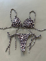 a leopard-frilled bikini