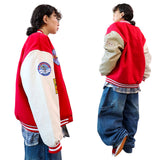 Oversized Wafer Varsity Jumper Jacket