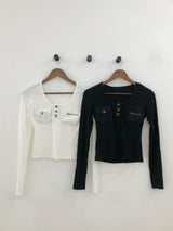 Two-Pocket Slim Button Tee