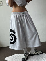 Hip Tone Side Big Snail Balloon Bermuda Shorts 4color