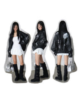 graffiti-printed rider jacket