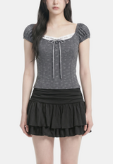 Eira Floral Ribbon Top