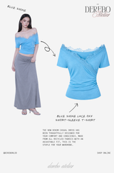 Blue Shine lace off short-sleeve T-shirt