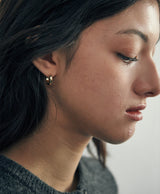 [925 silver] Deux.silver.209 / epais bun earring (gold)