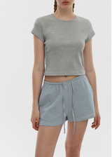 [B-BASIC] Cool Standard Round Crop Short Sleeve T-shirt (2SIZE)