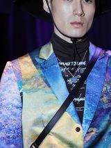 Blue Printed Suit