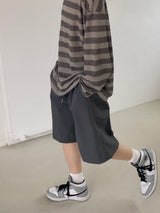 ナイロンワイドバンディングハーフパンツ　2色