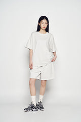 25SS シンプルロゴピグメントショートパンツ ライトグレー