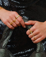 [Worn by Bvlgari Yujeong] パヴェ925シルバー+ 14k金メッキドームリングR051-02G