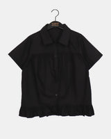 Dufen Frill Short-Sleeve Blouse