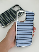 silver cool stripe case (sky blue)
