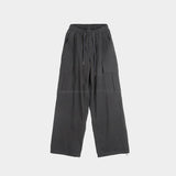 (Unisex) K-POP IUカーゴビッグワイドストリングカーゴパンツ (3 colors)