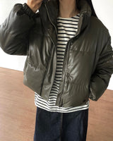 Mute Leather Short Padding Down Jumper 3C