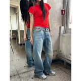 [UNISEX] ヴィンテージダメージデニムパンツ