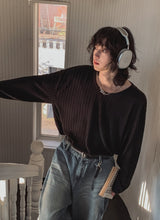 Loop Cat Washed Balloon Fit Denim Pants