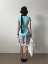 Vert polka dot skirt (2color)