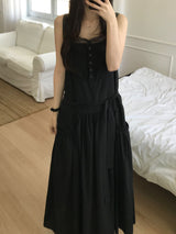Pintuck Long Dress (2 colors)