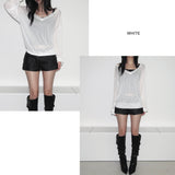 mist flow v-neck T (4color)