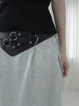 Roche Flower Jacquard Midi Skirt