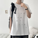 テキスト アルファベット ショートスリーブ Tシャツ(4 colors) H&L