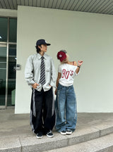 Wide triple track pants