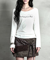 ユニジッピードロゴTシャツ (Cursive ver.)#ホワイト