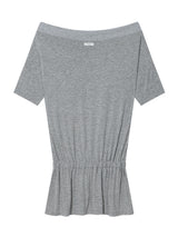 DRAPE BAND OFF-SHOULDER TOP(GREY)