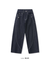 wave washed denim pants(4colors)