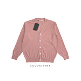[UNISEX] Vネックオーバーフィットロングスリーブニットカーディガン