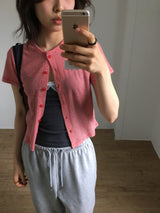Striped mini cardigan (4color)
