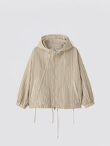 String Hoodie Windbreaker_Beige