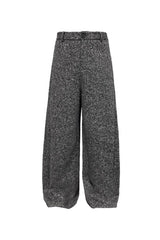 Wide Pleated Wool Trousers