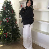 [Napping Lining] ルヘーアンゴララインスウェットマキシロングスカート