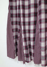 vintage check skirt red ver.