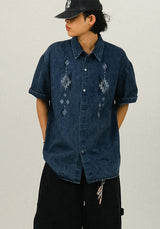 RT Diamond Denim 1/2 Shirt