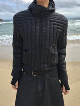 ジュノクロップフーデッドカットアウトライトウェイトパディング 3C