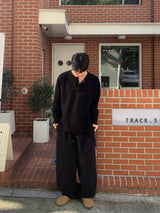 ビーンオーバーヘンリーネックニットティー