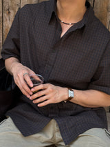 Cowhide metal watch