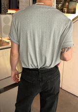 [S/S] Pleats pocket henry neck t-shirts(3color)