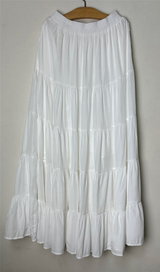 JENNY POCKET LONG CANCAN PLEATED FRINGE SKIRT