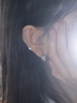 Surgical Steel Shining pearl ring earrings