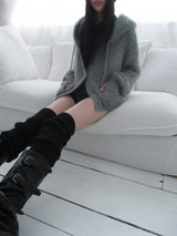 winter knit hoodie