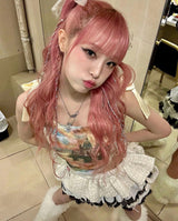 [YENA] ピンクリボンパールキーチェーン
