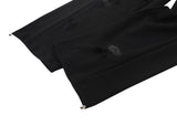 destroyed side tuck sweat pants (black)