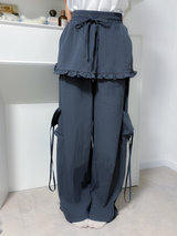 layered frill cargopants