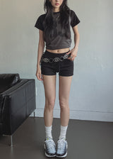 Memory Raglan Semi Crop Tee