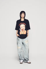 24FW SCREAM BOY LETTERING BABY FACE SHORT SLEEVE T-SHIRT BLACK