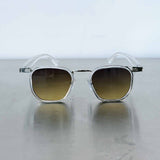 Crystal Tea Gradient Square Sunglasses