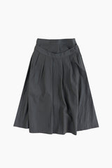 Fab Button Flare Long Skirt
