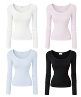 [MADE] BASIC U-NECK TOP (4color)